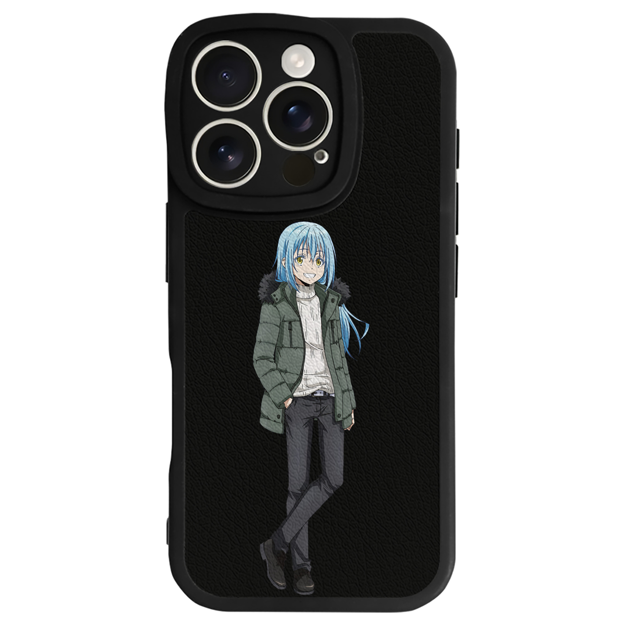 （画像用） 転スラ Regarding Reincarnated to Slime 【iPhone 16シリーズ対応】シリコンスマホケース（レザー調） 材質：シリコン